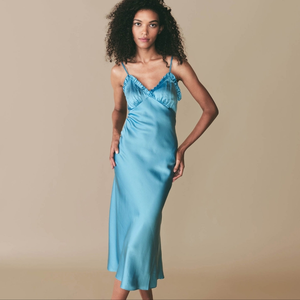 NWT Doen Sandia Dress XS Topaz Turquoise Blue
